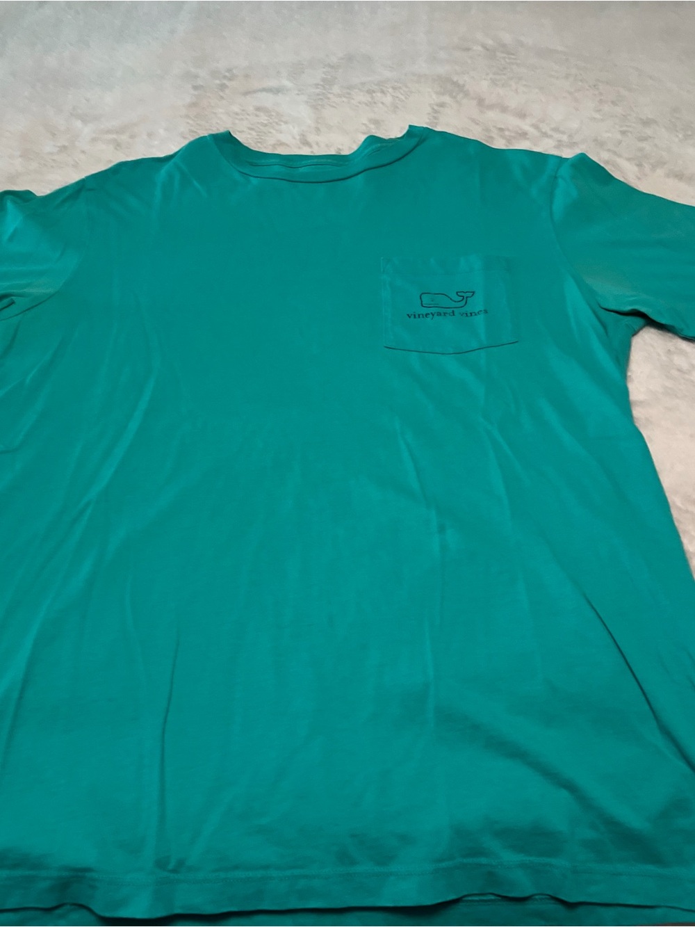 Vineyard Vines Men's Teal Short‑Sleeve Pocket Tee